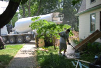 man shoveling