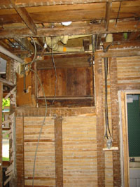 wall with trap door
