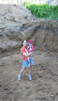 woman holding boy