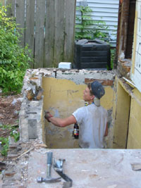 man in pit