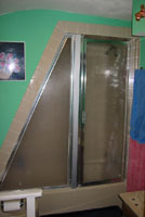 old shower door
